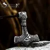 Acero Guerrero transfronterizo nuevo acero inoxidable Martillo de Thor colgante nórdico retro Vikingo ancla collar colgante