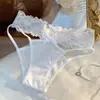 Tentador e Sedutor~ Calcinha de Renda Vazada em Cetim Francês Puro Desejo para Mulheres com Laço, Calcinhas Sexy para Jovens Senhoras
