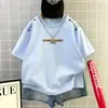 Verano 2026 Nueva Camiseta de Algodón Puro con Estampado de Letras Estilo Coreano para Niños, Top Elegante de Manga Corta, Atuendo de Verano de Moda 6