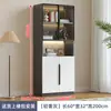 Librero con Puerta de Cristal, Vitrina Hecha a Mano, Gabinete de Vino para el Hogar, Estantería de Pared Integrada para Sala de Estar