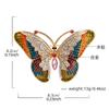 Broche de mariposa de diamantes de cristal vintage para mujer, broche de insecto animal de moda de alta gama, accesorio de ropa, broche ecológico