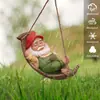 Decoraciones de Papá Noel para Jardín Exterior, Adornos de Animales para Jardinería, Decoraciones Artesanales de Resina, Adornos Colgantes de Perro y Rana
