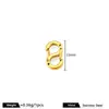 Hebilla en S de Acero de Titanio Pulido Hebilla de Resorte Tipo S Forma de 8 de Acero Inoxidable 304 Llavero de Doble Cabeza Accesorios para Joyería DIY Hebilla de Conexión