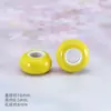Suministro Transfronterizo de Cuentas Cerámicas Planas de Colores con Agujero Grande, Accesorios para Ropa, Cuentas Espaciadoras, Accesorios para Joyería DIY de Pulseras, Accesorios con Cuentas