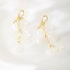 Brincos de Pétala Branca Agulha de Prata com Borla Longa Super Fada Nicho Brincos Mori Design de Concha Feminino Brincos de Luxo Leve