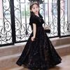 Vestido de Noche para Niñas, Vestido Infantil de Nicho de Lujo Ligero para Fiesta de Cumpleaños, Vestido de Princesa, Vestido para Actuación de Piano de Anfitrión