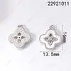 Cor Dourada Real 18K Zircônia de Preservação de Cor Inlaid Madrepérola Natural Trevo de Quatro Folhas Vintage Colar Pulseira Acessórios de Joias DIY de Alta Qualidade