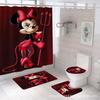 Fabricante de Cortina de Ducha Impermeable y a Prueba de Moho de Poliéster con Estampado Digital de la Popular Serie Mickey Transfronteriza, Juego de Cuatro Piezas