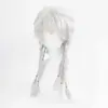 La quinta personalidad vigilante nocturno cos peluca plateada blanca seis giros cabeza juvenil juego cos peluca anime peluca