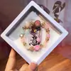 Pulsera de esmalte de color para niños con dibujos animados al por mayor caja de regalo linda pulsera dulce joyería de Yiwu