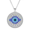 Colgante Ojo del Diablo de Ojos Azules Más Vendido Transfronterizo Collar Retro Joyería para Mujer Versátil Moda Estilo Retro