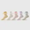 Calcetines de Encaje para Niñas Verano Malla Estilo Delgado Transfronterizos Ribeteados de Encaje Calcetines Cortos de Princesa para Bebé Blanco Calcetines Cortos de Baile