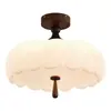 Lámpara de Dormitorio Estilo Vintage Crema, Lámpara para Dormitorio Principal Proyección Estrellada Acogedora Protectora de Ojos, Lámpara de Techo Calabaza Gota de Agua para Habitación