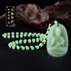 Jade Artificial Jade Hetian doce Zodíaco ocho Guardianes mahjong Buda colgante collar cadena de suéter para hombres y mujeres