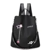Mochila Antirrobo para Mujer 2025 Nuevo Estilo Coreano Mochila de Nailon Casual Florales para Exteriores Ligera de Doble Propósito Mochila de Moda