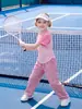 Roupa Infantil de Manga Curta de Secagem Rápida, Camisetas para Meninas, Roupas Frescas Estilo Esportivo de Verão para Alunos do Ensino Fundamental, Super Bonitas