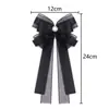Alfinete de Gravata Borboleta Preto de Alto Padrão Estilo Francês, Presilha de Cabelo Estilo Chanel, Acessório de Cabelo DIY, Acessório de Decoração para Broche de Peito, Laço