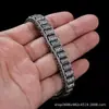 Pulsera Rotatoria Vintage de Plata Tailandesa con Mantra de Seis Caracteres para Hombre con Acabado Envejecido y Diseño Moderno