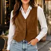 Otoño/Invierno 2026 Nueva Moda Femenina Transfronteriza Europea y Americana Chaleco Clásico Casual de Gamuza Estilo Británico Ajuste Delgado Chaleco Regular