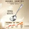 Cuchara de Titanio Puro, Vajilla Antibacteriana de Alta Gama para el Hogar, Cuchara de Comida y Bebida de Grado Alimenticio para Niños, Cuchara de Mango Largo, Cuchara Redonda para Sopa