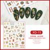 2025 Novos Adesivos de Unha Relevados com Folha de Ouro Lote Misto Sem Cozimento Ano Novo Mahjong Dança do Leão Estilo Chinês Adesivos 3D para Unhas
