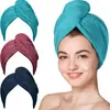 Toalla de microfibra para el cabello para mujer, absorbente, de secado rápido, para cabello rizado, antifrizz.