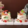 Decoração de Bolo de Natal 2025 Papai Noel Árvore de Natal Boneco de Gengibre Boneco de Neve Plug-In para Decoração de Confeitaria