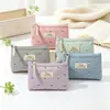 Bolsa de almacenamiento de lona floral artística, monedero con cremallera, neceser portátil, disponible para venta al por mayor en unidades individuales