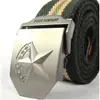 Suministros del Fabricante Cinturones Gruesos de Lona, Cinturones Personalizados con Hebilla Automática de Acero con Estrella de Cinco Puntas Tridimensional, Cinturones de Cuero