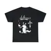 Camiseta com Estampa de Caveira Fraca de Horror 180g Transfronteiriça Masculina e Feminina Gótica Retrô Hip Hop Tamanho Plus
