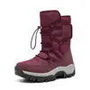 Botas de neve masculinas de inverno, forradas de lã, grossas, quentes e resistentes ao frio, para casais, nordeste, à prova d'água, antiderrapantes, para áreas externas, botas de algodão