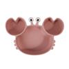 Venta Caliente Plato con Ventosa de Silicona Plato para Bebé Plato con Ventosa de Silicona para Niños Plato de Silicona con Dibujo de Cangrejo