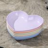 Plato Pequeño Forma de Corazón para Escupir Huesos Plato de Mesa para el Hogar de Paja de Trigo Plato para Basura de Comedor Plato de Plástico para Snacks