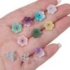 12x 7mm vidro com gradiente de cor imitação de jade lírio orquídea diy brincos pulseira colar feitos à mão acessórios de joalheria