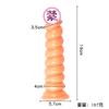 Ventosa Roscada Dildo Artificial Varilla de Cristal Transparente Dispositivo de Masturbación Manual Femenino Juguete Sexual para Coqueteo en Pareja