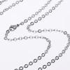 Cadena Plana de Eslabones Cruzados en Forma de O Acero Titanio Cadena O de Cuatro Colores Galvanizada Collar para Mujer Cadena con Colgante para Hombre Galvanizada Resistente al Desgaste