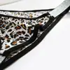 Artículos de Venta Caliente Transfronterizos Exclusivamente para Tallas Europeas y Americanas Temu Shein Amazon Estampado de Leopardo Hilo Plateado Bragas Triangulares Ropa Interior para Mujer en Stock