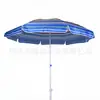 Guarda-sol de Praia Personalizado pelo Fabricante Guarda-sol de Sol de Seção Média de Luxo Tecido de Poliéster Listrado Guarda-sol de Praia