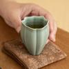 Taza Maestra de Encaje Celadón Taza Individual Taza de Té de Cerámica Nuevo Juego de Té Kung Fu Chino Taza Fragante de Té Simple Verde Cobre