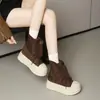 Botas de moto de moda para otoño, botas estilo Martin de suela gruesa para mujer, nuevo estilo con cordones, 2026, versátiles, adecuadas para mujeres bajitas, caña corta, que realzan la altura
