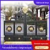 Porta de alumínio ao ar livre Villa pátio porta jardim ferro porta cerca de proteção high-end casa auto-construída porta de correr