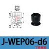 Taozhuo Ventosa de Vacío J-Wep06-D10 J-Wep07-D30 Goma Negra Antiestática Boquilla de Ventosa de Vacío