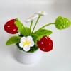 Novo vaso pequeno branco vaso feito à mão diy trançado buquê finalizado decoração criativa para casa decoração de flor artificial lã