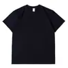 Camiseta Casual Masculina de Manga Curta 230G Algodão Peso Alto Tubo Contínuo Sem Costura Tecida Camisa Base Masculina de Manga Curta Camiseta Masculina e Feminina