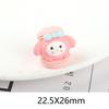 Nuevos accesorios de resina de dibujos animados de pastel de macarrón tridimensional, funda para teléfono móvil con crema para hacer uno mismo, pinza para el cabello, colgante