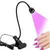 Lámpara de Mesa con Pinza USB Lámpara para Esmalte de Uñas Lámpara Curadora de Esmalte de Uñas Pegamento UV Curado Lámpara Morada Lámpara de Reparación de Teléfonos Móviles