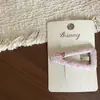 Nuevo Clip BB Floral de Satén Rosa, Pinza para el Cabello, Pinza Lateral, Goma para el Cabello