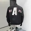 Chaqueta de piloto estilo americano de moda con bordado de parches, chaqueta de béisbol para hombre, corte holgado, versátil, primavera y otoño 2025