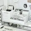 Caja de Almacenamiento de Cosméticos Tipo Cajón Escritorio de Dormitorio Productos para el Cuidado de la Piel Tocador de Escritorio Estante de Almacenamiento para Mascarillas y Labiales Papelería