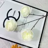 Buquê Simulados de Rosa Austin de 3 Cabeças Decoração de Casamento Decoração de Casa Foto Rosa Flores Artificiais Simuladas Adereços